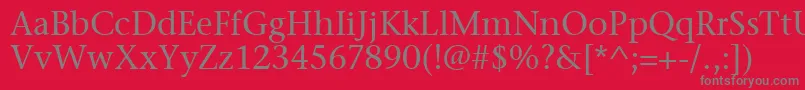 StoneSerifItcTtMedium Font – Gray Fonts on Red Background