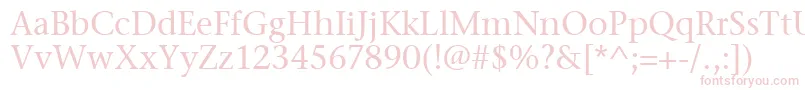 StoneSerifItcTtMedium Font – Pink Fonts on White Background