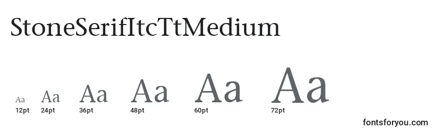 Размеры шрифта StoneSerifItcTtMedium