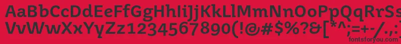 Juvenismedium Font – Black Fonts on Red Background