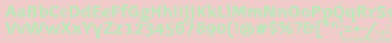 Juvenismedium Font – Green Fonts on Pink Background