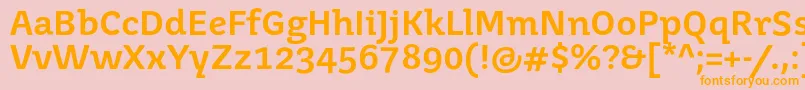 Juvenismedium Font – Orange Fonts on Pink Background