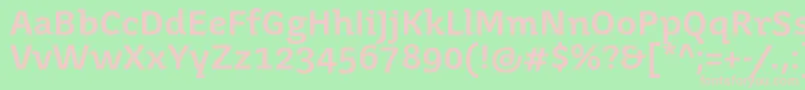 Juvenismedium Font – Pink Fonts on Green Background