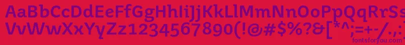 Juvenismedium Font – Purple Fonts on Red Background