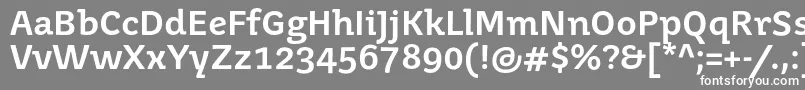 フォントJuvenismedium – 灰色の背景に白い文字