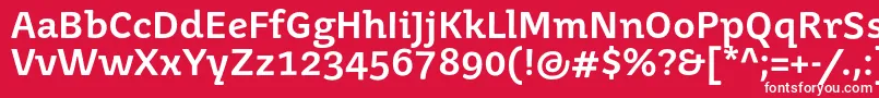 フォントJuvenismedium – 赤い背景に白い文字