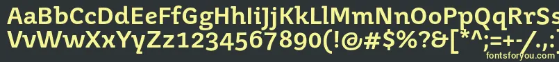 フォントJuvenismedium – 黒い背景に黄色の文字