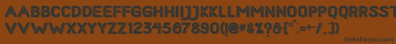 HometownRoughBoldShadow Font – Black Fonts on Brown Background