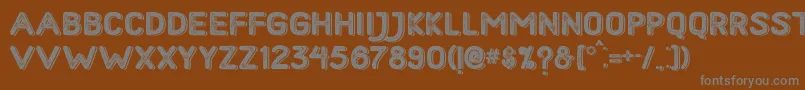 HometownRoughBoldShadow Font – Gray Fonts on Brown Background