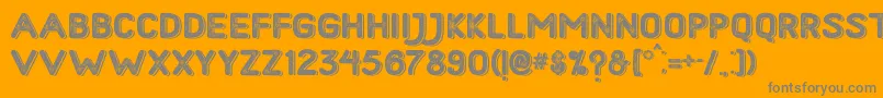 HometownRoughBoldShadow Font – Gray Fonts on Orange Background