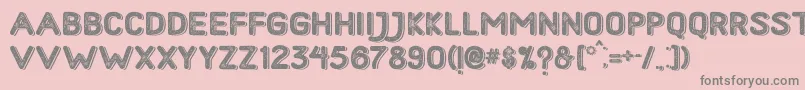 HometownRoughBoldShadow Font – Gray Fonts on Pink Background