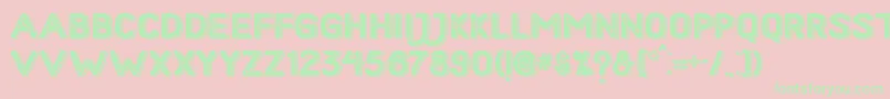 HometownRoughBoldShadow-Schriftart – Grüne Schriften auf rosa Hintergrund