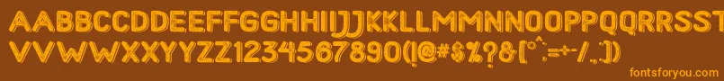 HometownRoughBoldShadow Font – Orange Fonts on Brown Background