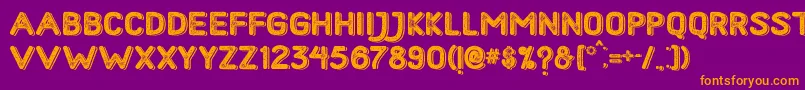 HometownRoughBoldShadow Font – Orange Fonts on Purple Background