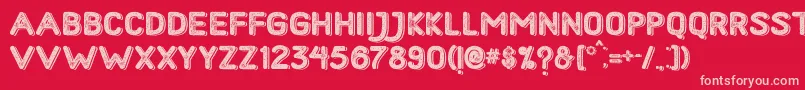 HometownRoughBoldShadow Font – Pink Fonts on Red Background
