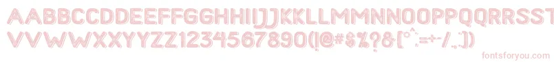 フォントHometownRoughBoldShadow – 白い背景にピンクのフォント