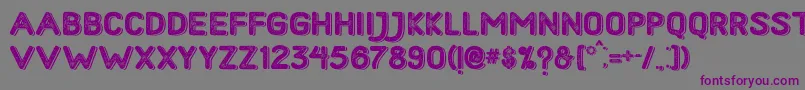 HometownRoughBoldShadow Font – Purple Fonts on Gray Background
