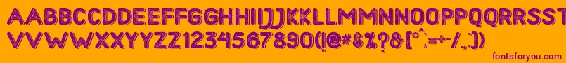 Police HometownRoughBoldShadow – polices violettes sur fond orange