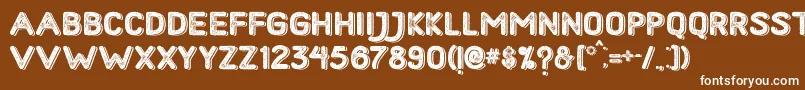 HometownRoughBoldShadow Font – White Fonts on Brown Background