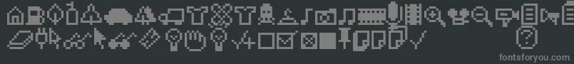 フォントIconbittwo – 黒い背景に灰色の文字
