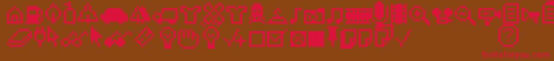 fuente Iconbittwo – Fuentes Rojas Sobre Fondo Marrón
