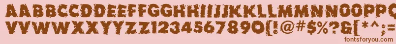 More about Earthquakemf Font Earthquakemf Font – Brown Fonts on Pink Background