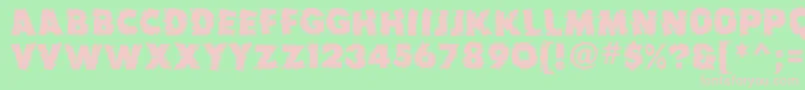 Earthquakemf Font – Pink Fonts on Green Background