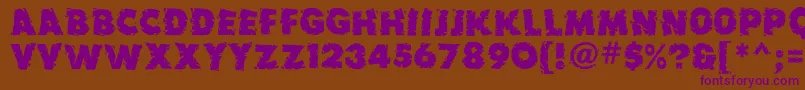 Earthquakemf Font – Purple Fonts on Brown Background