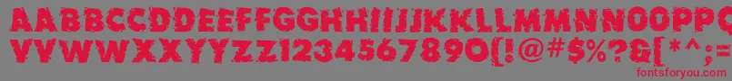 Earthquakemf-Schriftart – Rote Schriften auf grauem Hintergrund