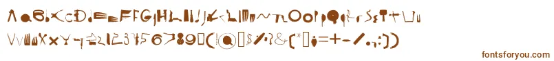 CooksyCutter-fontti – ruskeat fontit valkoisella taustalla