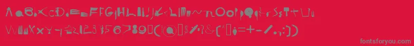 CooksyCutter Font – Gray Fonts on Red Background