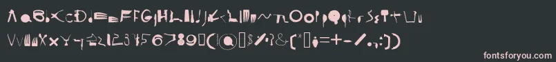 フォントCooksyCutter – 黒い背景にピンクのフォント