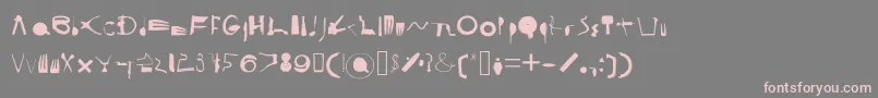 Шрифт CooksyCutter – розовые шрифты на сером фоне