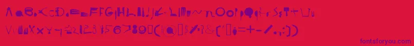 CooksyCutter Font – Purple Fonts on Red Background