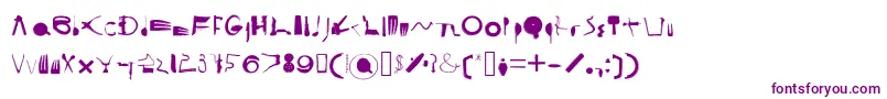 CooksyCutter-Schriftart – Violette Schriften auf weißem Hintergrund
