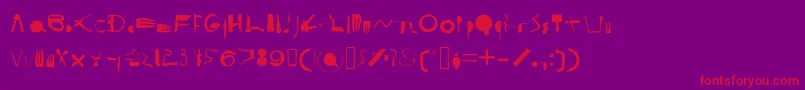 CooksyCutter Font – Red Fonts on Purple Background