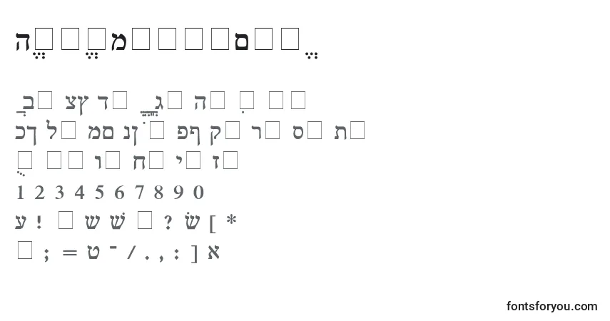 Schriftart HebrewMultimode – Alphabet, Zahlen, spezielle Symbole