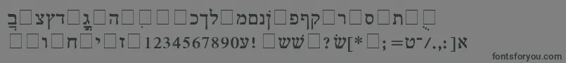 HebrewMultimode Font – Black Fonts on Gray Background