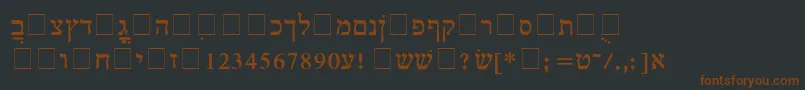 HebrewMultimode Font – Brown Fonts on Black Background