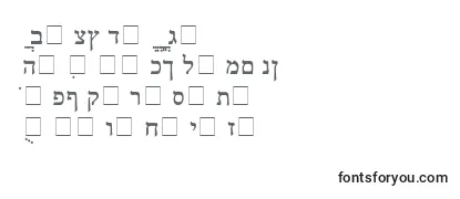 Przegląd czcionki HebrewMultimode