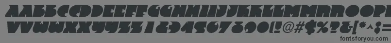 FranticItalic-Schriftart – Schwarze Schriften auf grauem Hintergrund