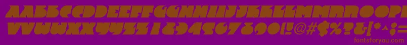 FranticItalic Font – Brown Fonts on Purple Background