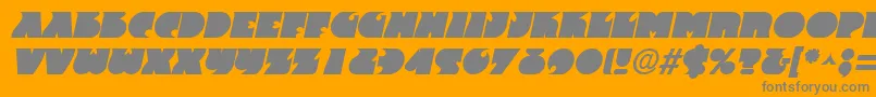 フォントFranticItalic – オレンジの背景に灰色の文字