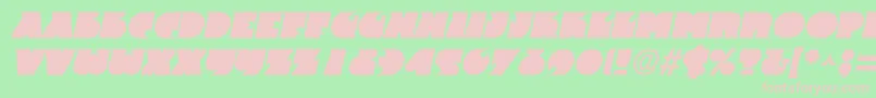 FranticItalic Font – Pink Fonts on Green Background
