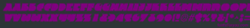 Шрифт FranticItalic – фиолетовые шрифты на чёрном фоне