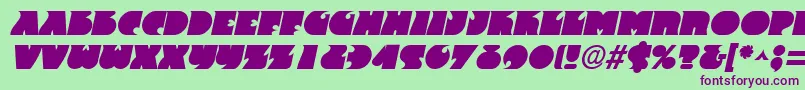 FranticItalic Font – Purple Fonts on Green Background