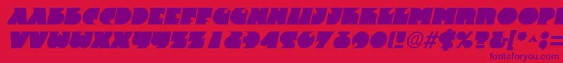 FranticItalic Font – Purple Fonts on Red Background