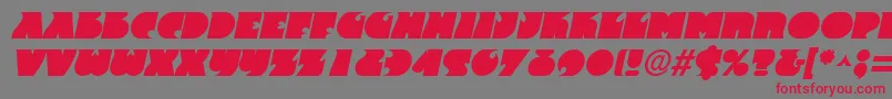 FranticItalic Font – Red Fonts on Gray Background