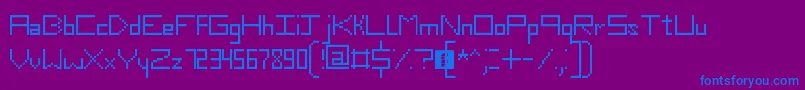 Police SlimThirteenPixelFonts – polices bleues sur fond violet