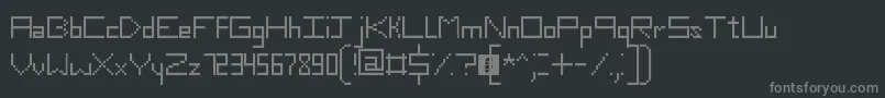 フォントSlimThirteenPixelFonts – 黒い背景に灰色の文字